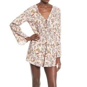 ASTR Floral Long Sleeve Romper